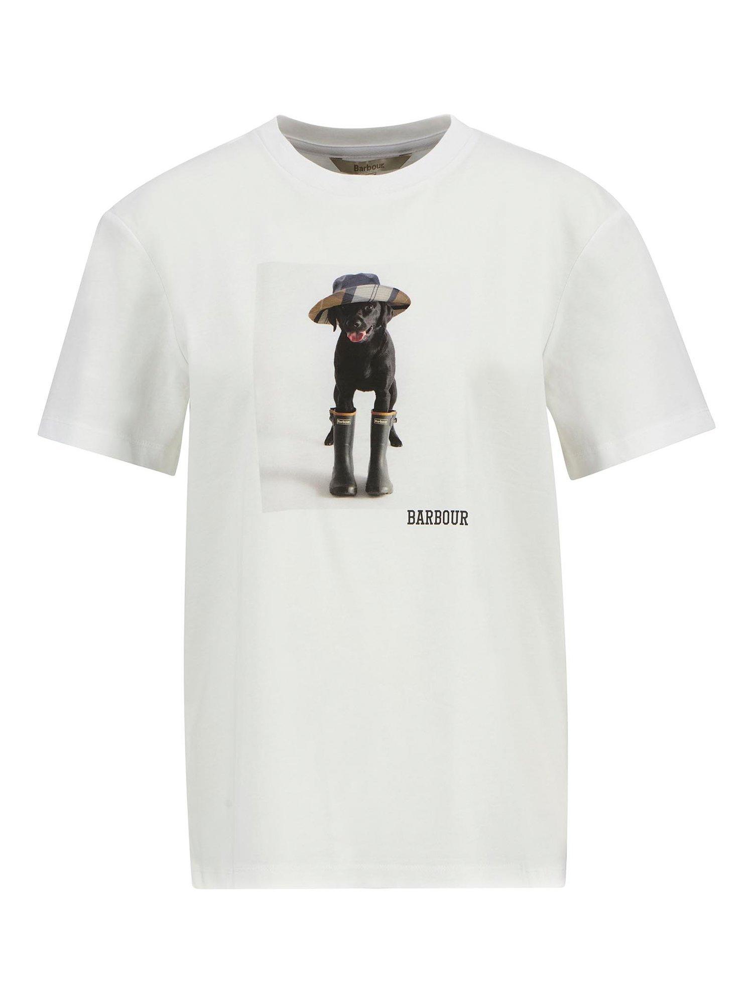 Product image 4 of 5, which shows Barbour Woodrow Graphic T-Shirt, White, 8