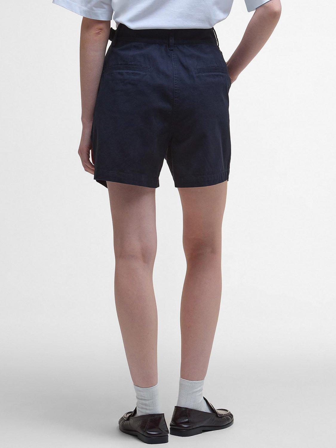 Product image 2 of 6, which shows Barbour Cecile Side Adjuster Shorts, Navy, 8