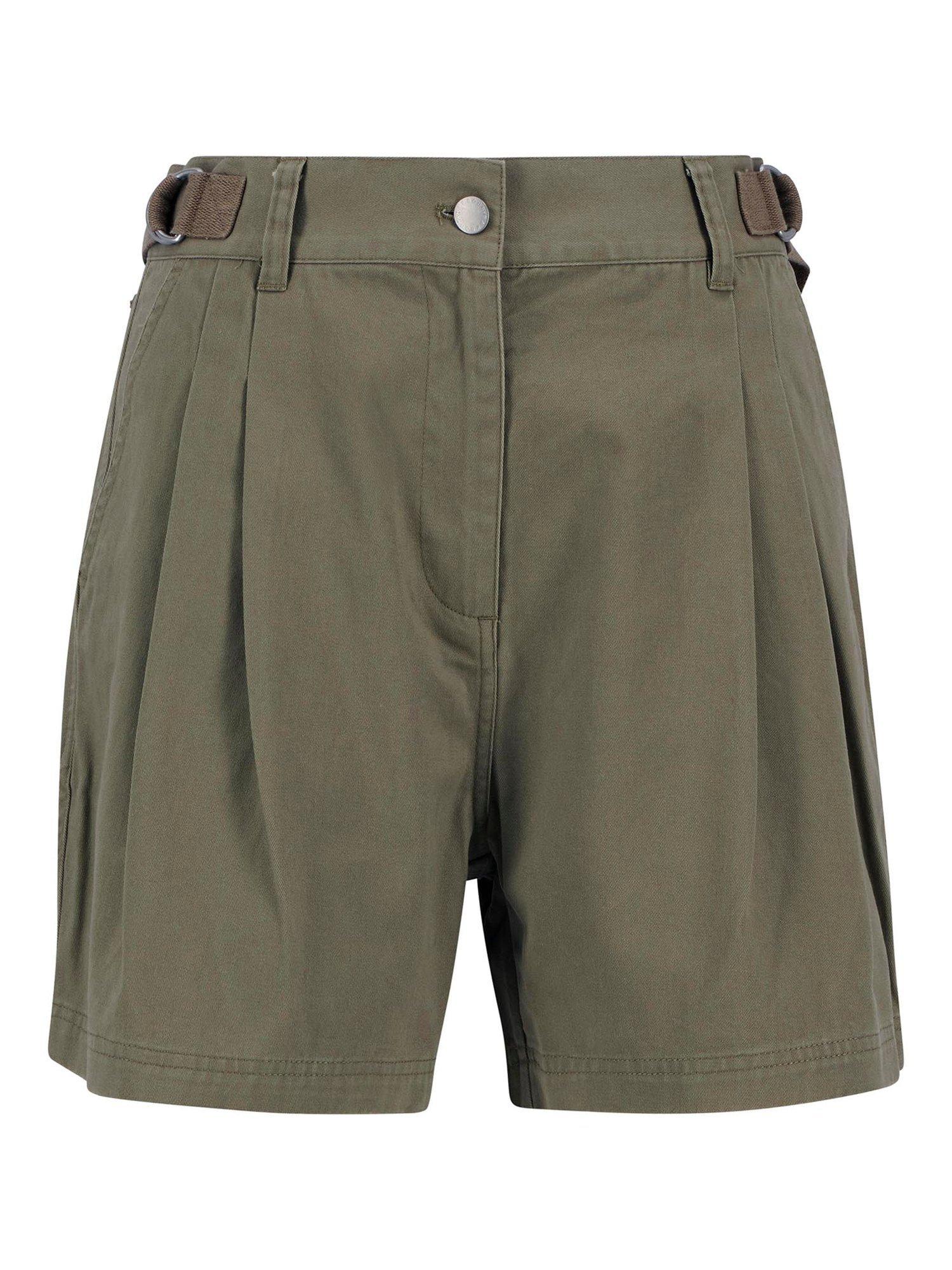 Product image 4 of 6, which shows Barbour Cecile Side Adjuster Shorts, Dusky Green, 8