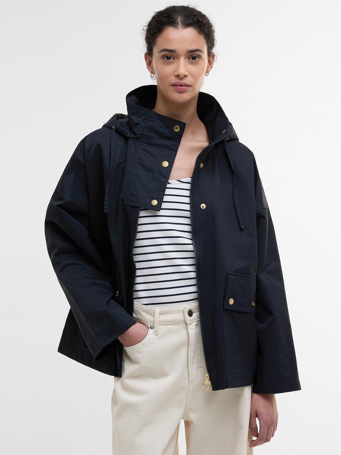 Product image 1 of 7, which shows Barbour Cecile Showerproof Jacket, Dark Navy, 8