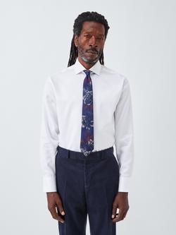 John Lewis Non Iron Dobby Cotton Regular Fit Shirt, White, White