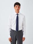 John Lewis Non Iron Dobby Cotton Slim Fit Shirt, White