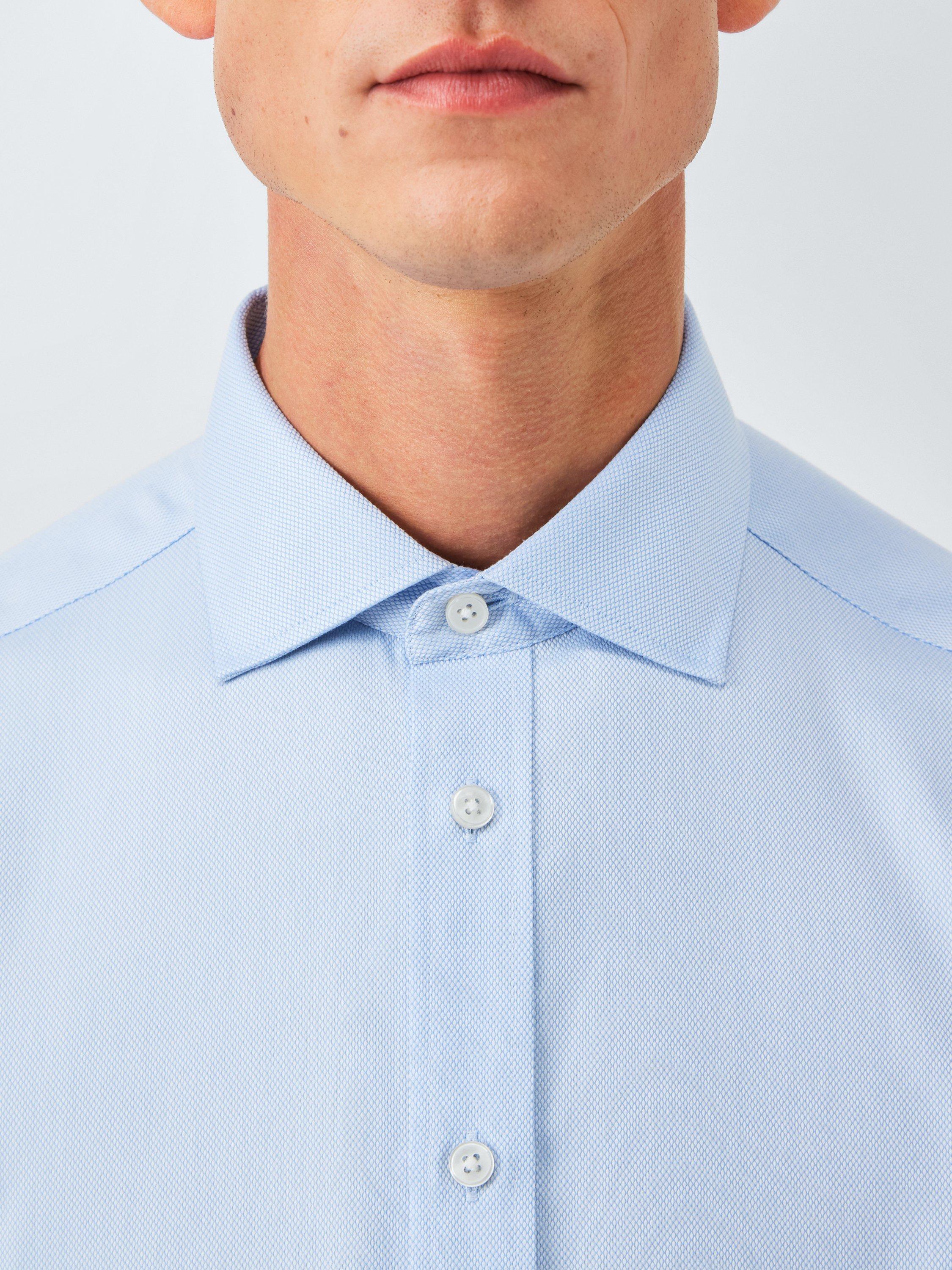 Product image 5 of 7, which shows John Lewis Slim Fit Dobby Shirt, Blue, 14.5/R