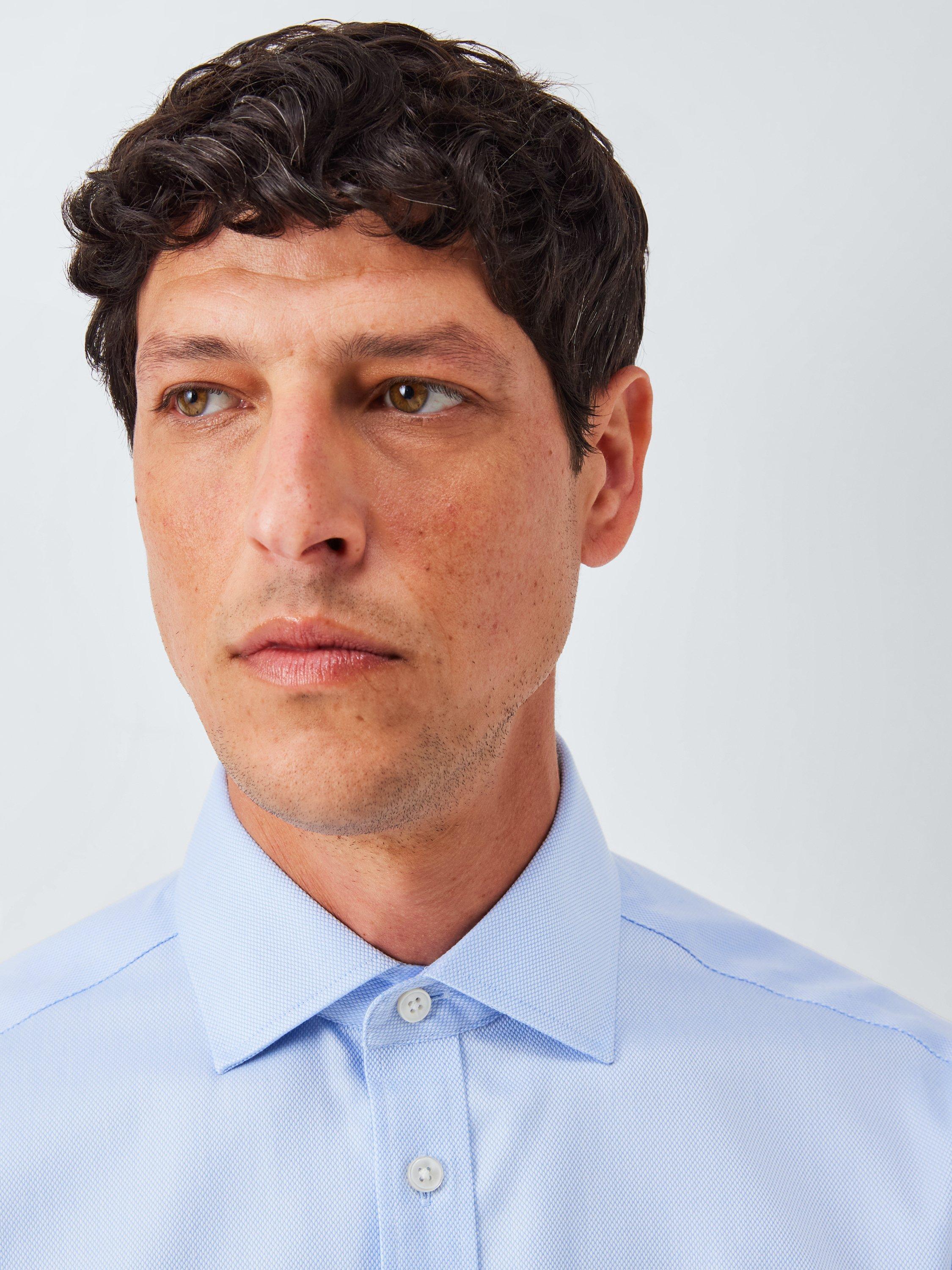 Product image 5 of 7, which shows John Lewis Regular Fit Cotton Shirt, Blue, 15/R