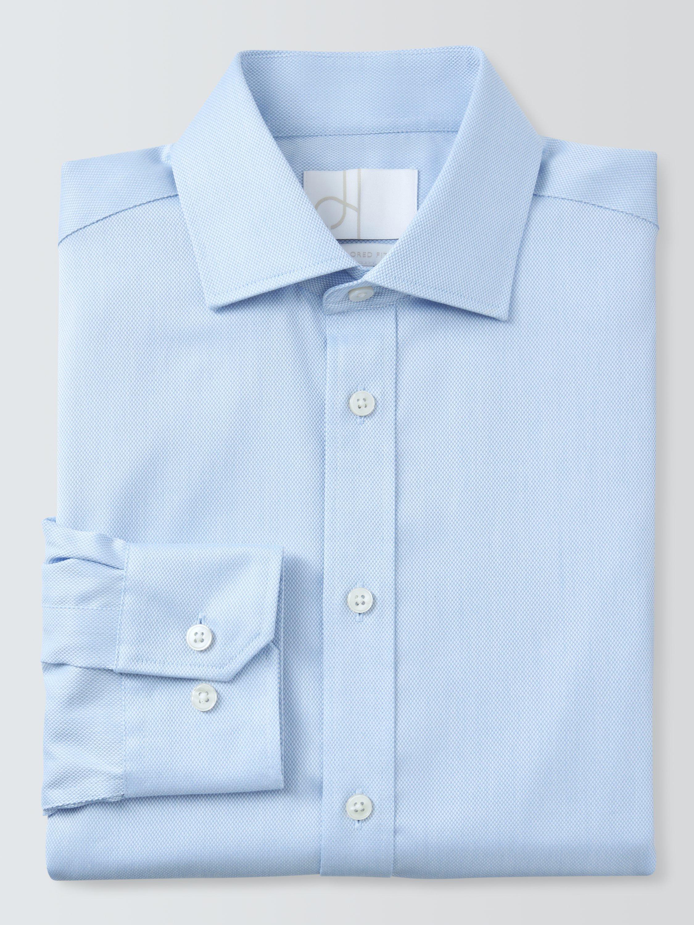 Product image 6 of 7, which shows John Lewis Regular Fit Cotton Shirt, Blue, 15/R