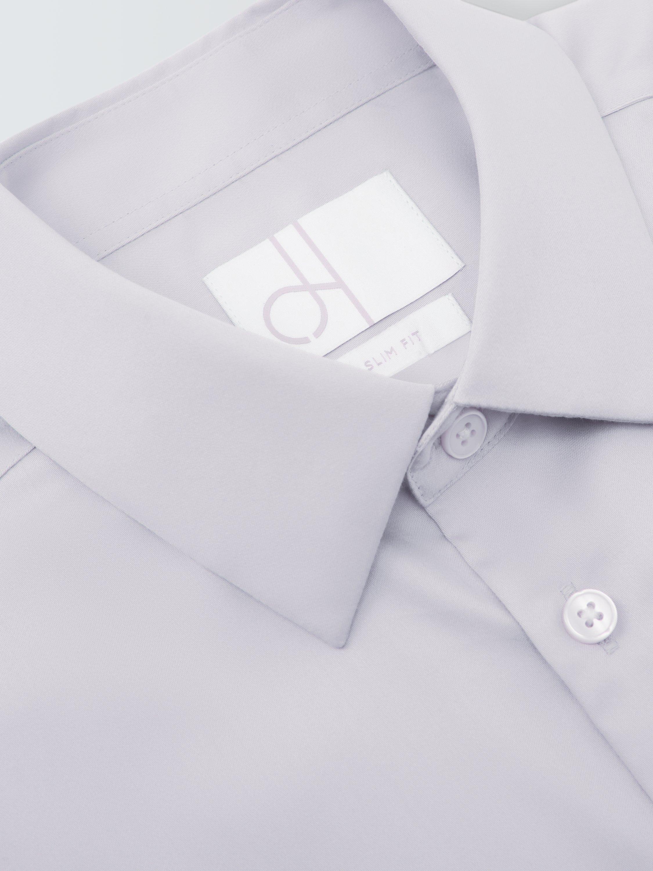 Product image 6 of 6, which shows John Lewis Slim Fit Sateen Shirt, Grey, 14.5R