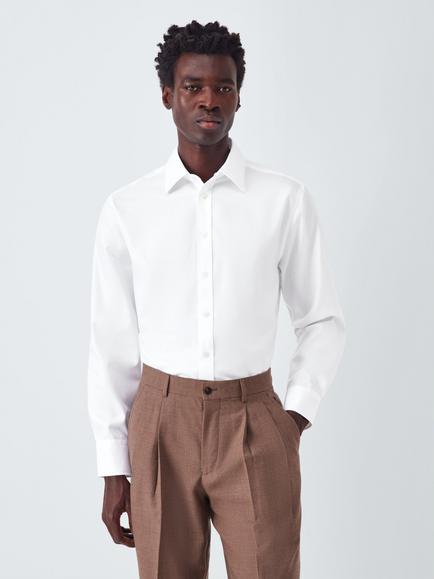 John Lewis Regular Fit Twill Shirt, White