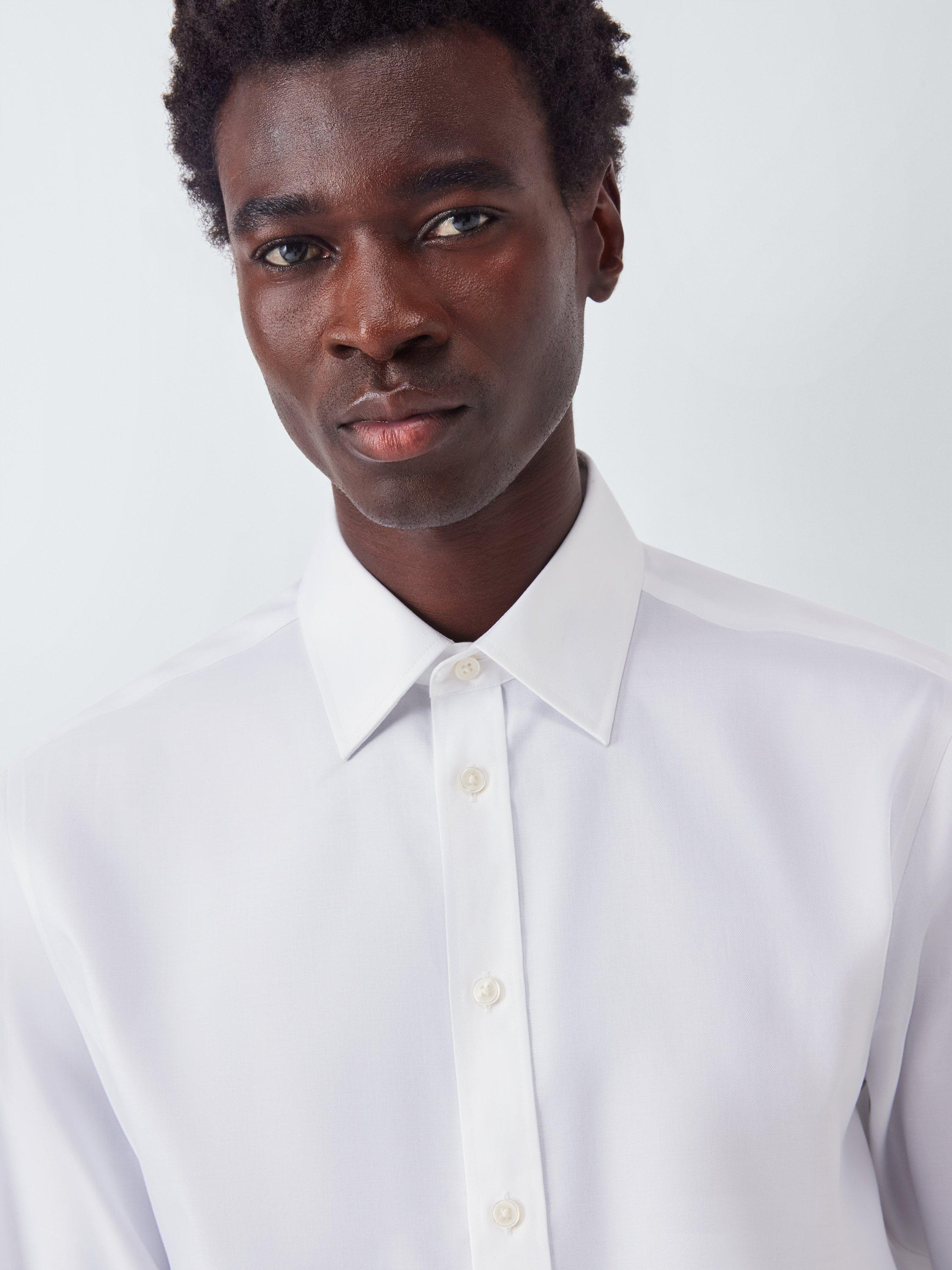 Product image 7 of 8, which shows John Lewis Regular Fit Twill Shirt, White, 15R