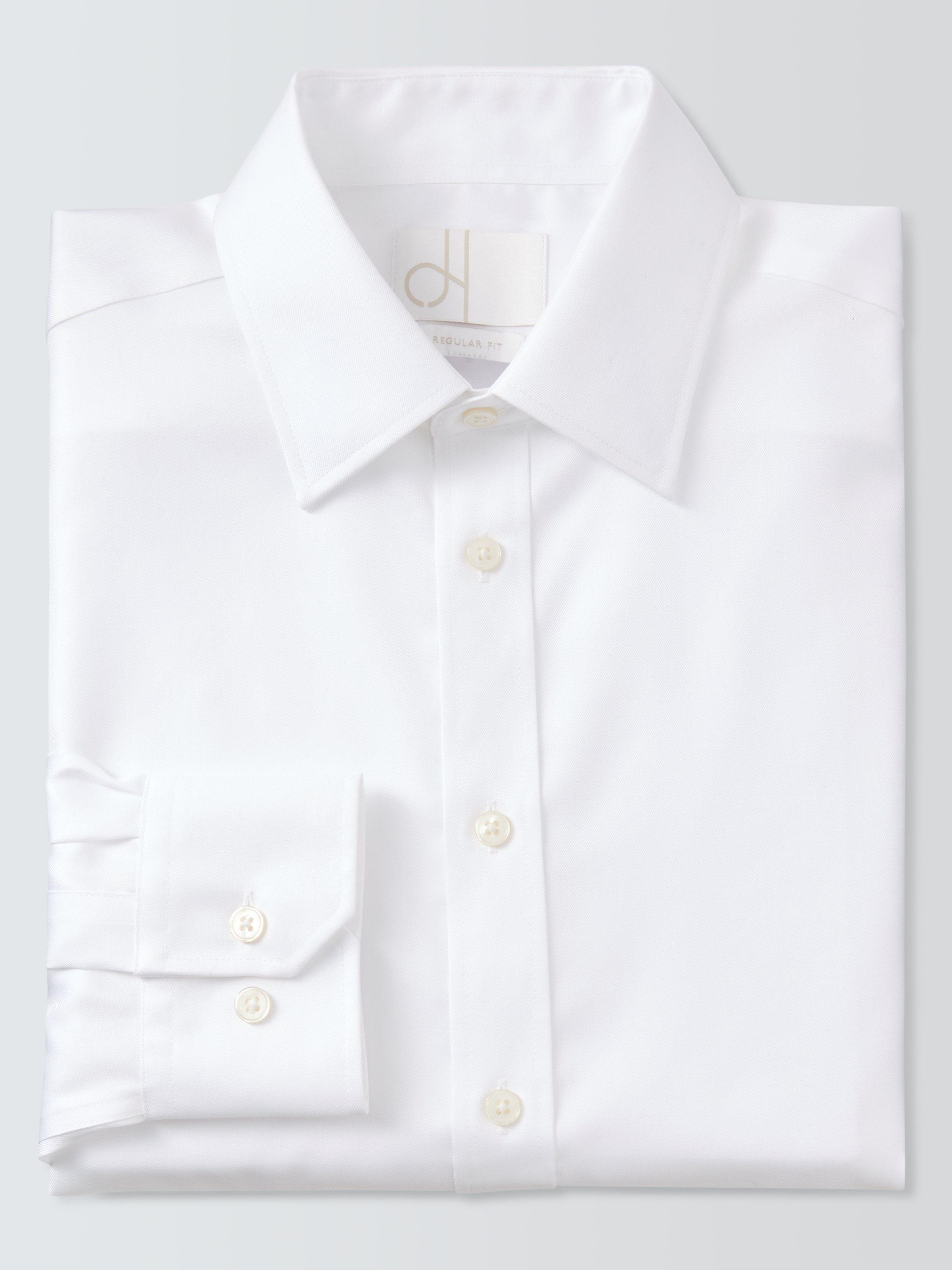 Product image 4 of 8, which shows John Lewis Regular Fit Twill Shirt, White, 15R