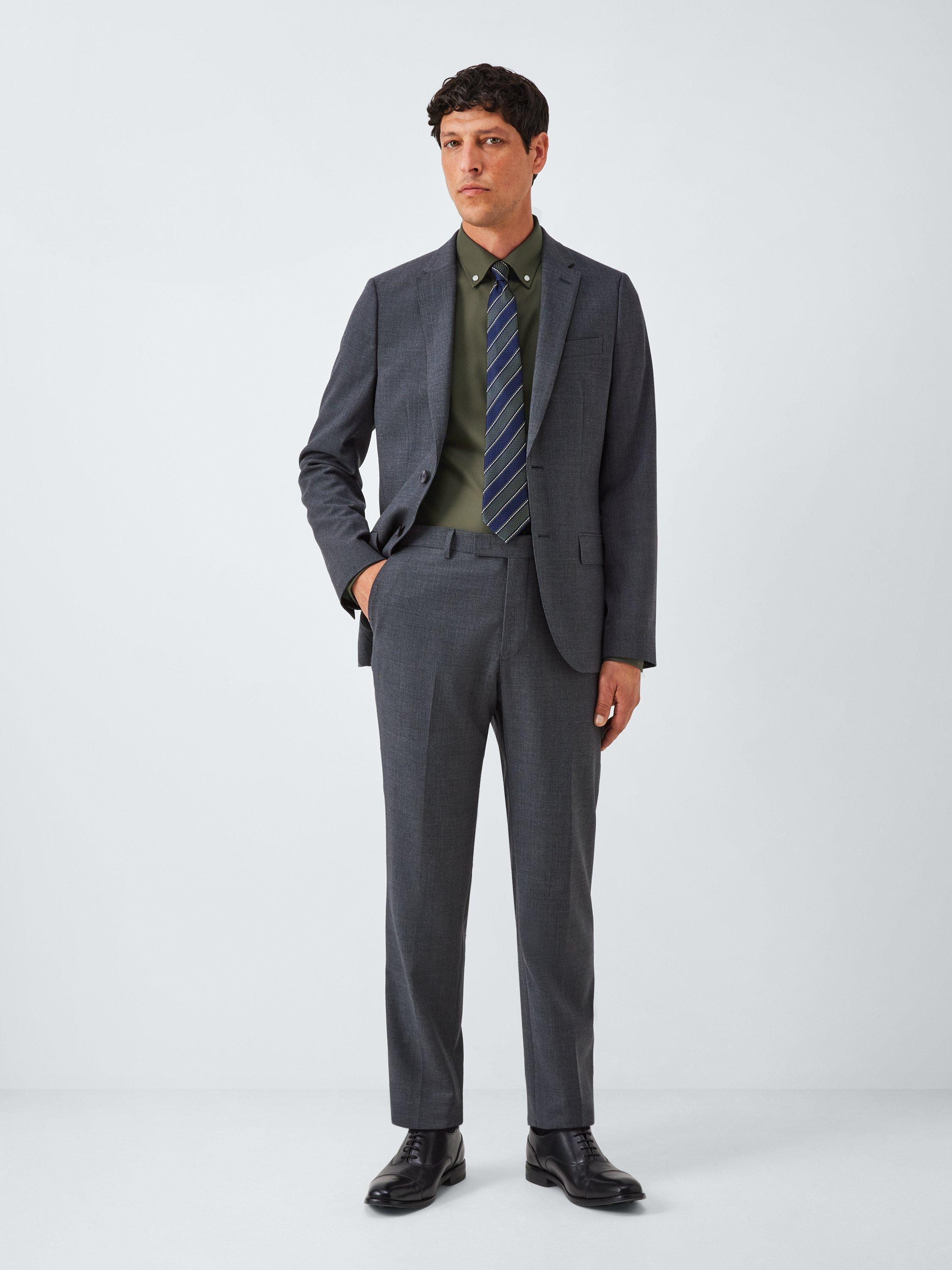 Product image 3 of 7, which shows John Lewis Slim Fit Twill Button Down Shirt, Olive Green, 15/R