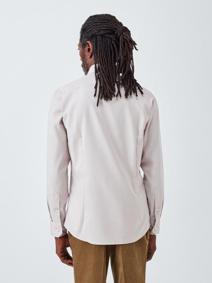 John Lewis Slim Fit Twill Shirt, Neutral - view 2, Neutral