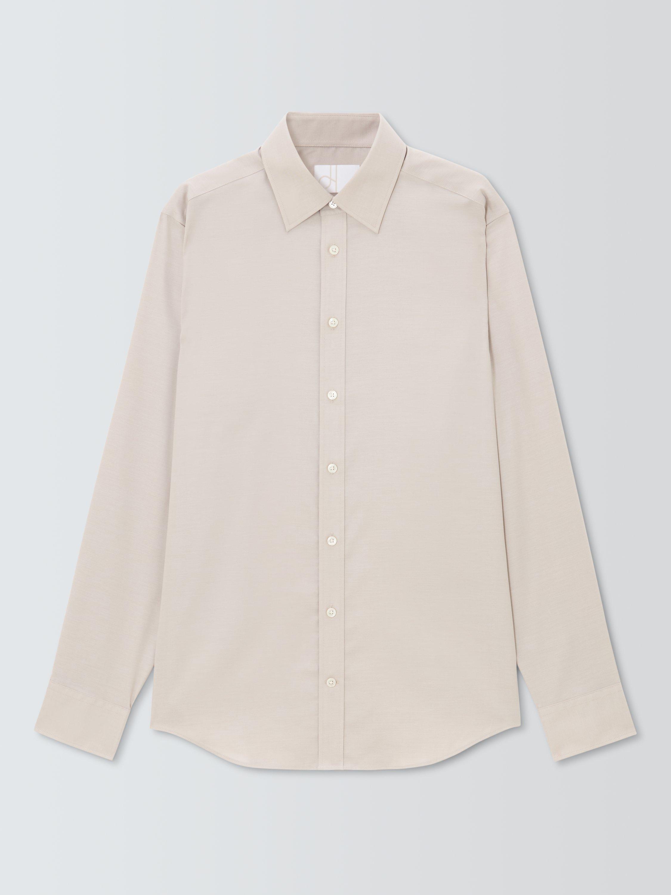 Product image 4 of 7, which shows John Lewis Slim Fit Twill Shirt, Neutral, 14.5/R