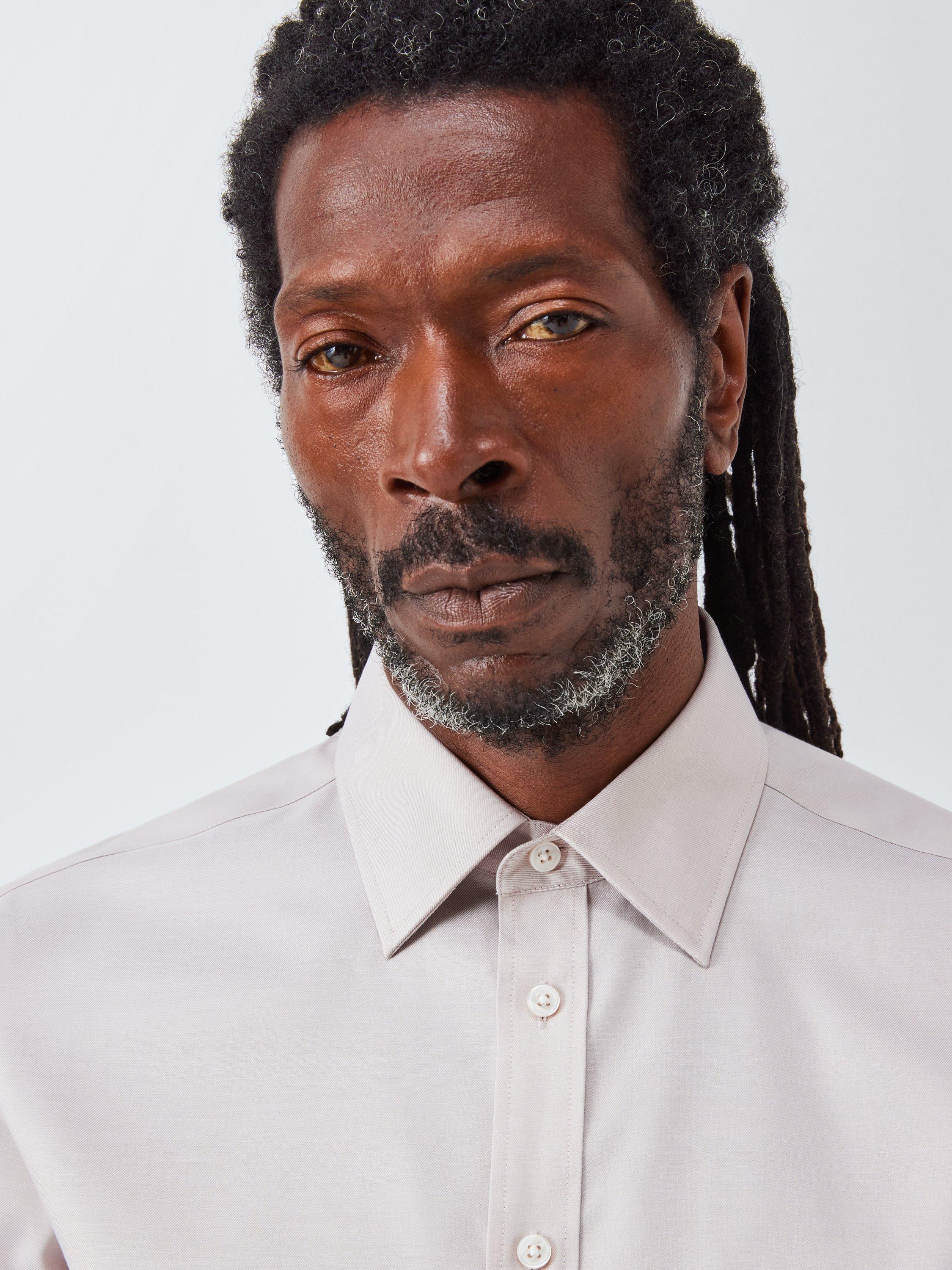 Product image 5 of 7, which shows John Lewis Slim Fit Twill Shirt, Neutral, 14.5/R