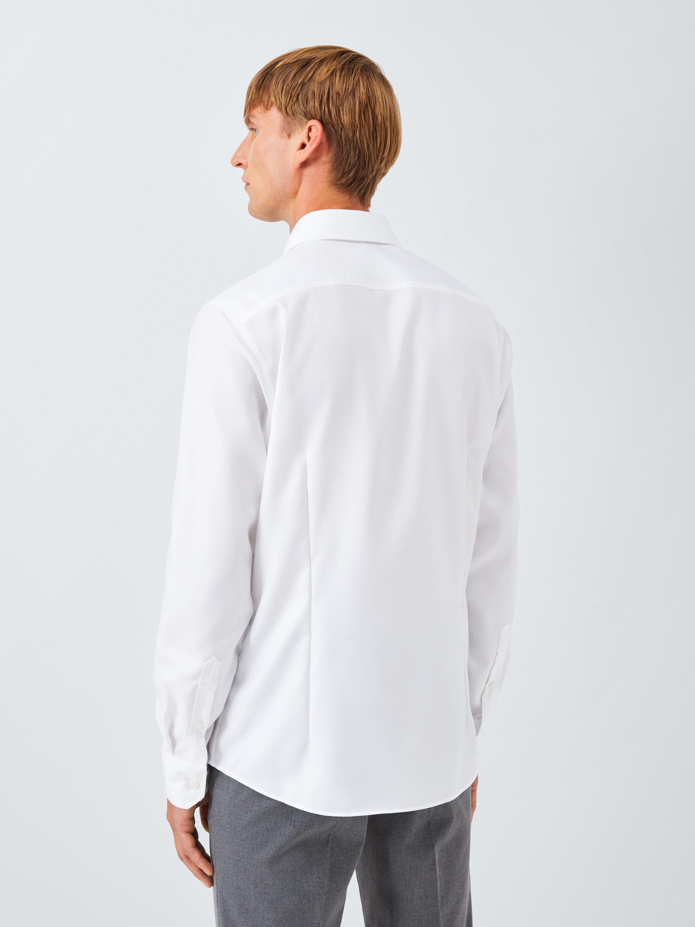 Product image 2 of 7, which shows John Lewis Slim Fit Twill Shirt, White, 14.5R