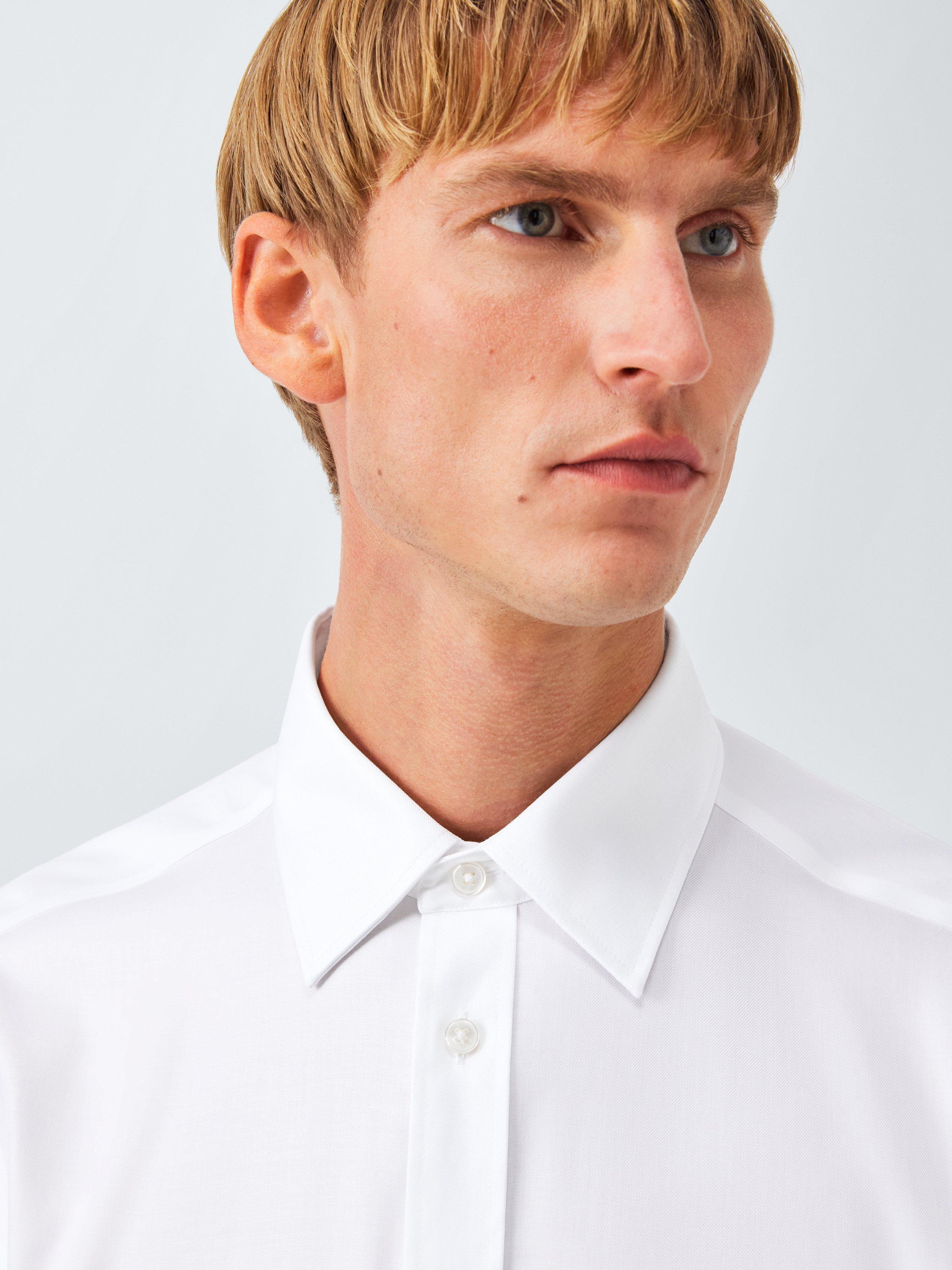 Product image 5 of 7, which shows John Lewis Slim Fit Twill Shirt, White, 14.5R