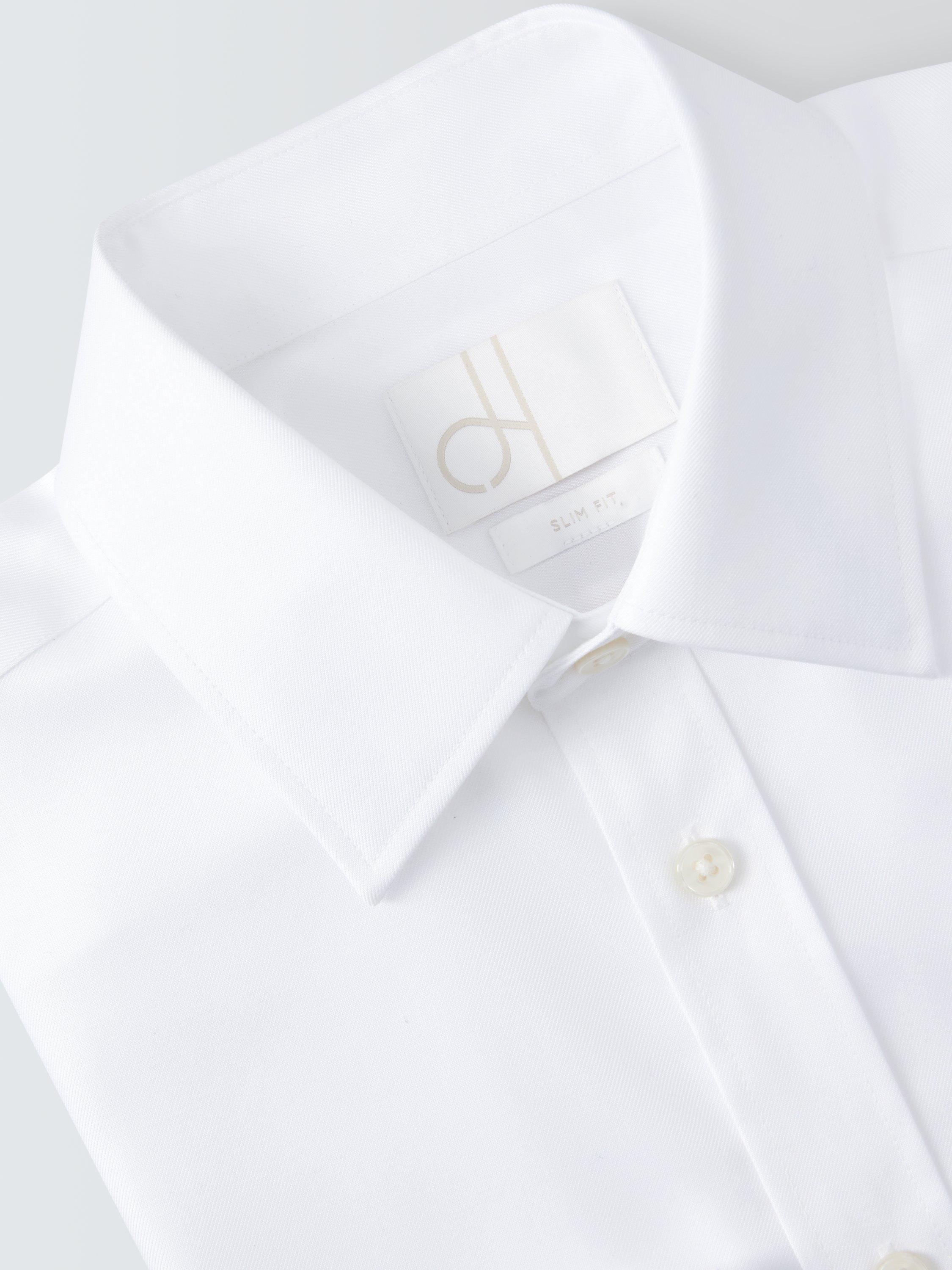 Product image 7 of 7, which shows John Lewis Slim Fit Twill Shirt, White, 14.5R