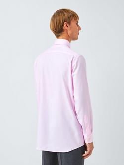 John Lewis Regular Fit Dobby Shirt - view 2, Pink