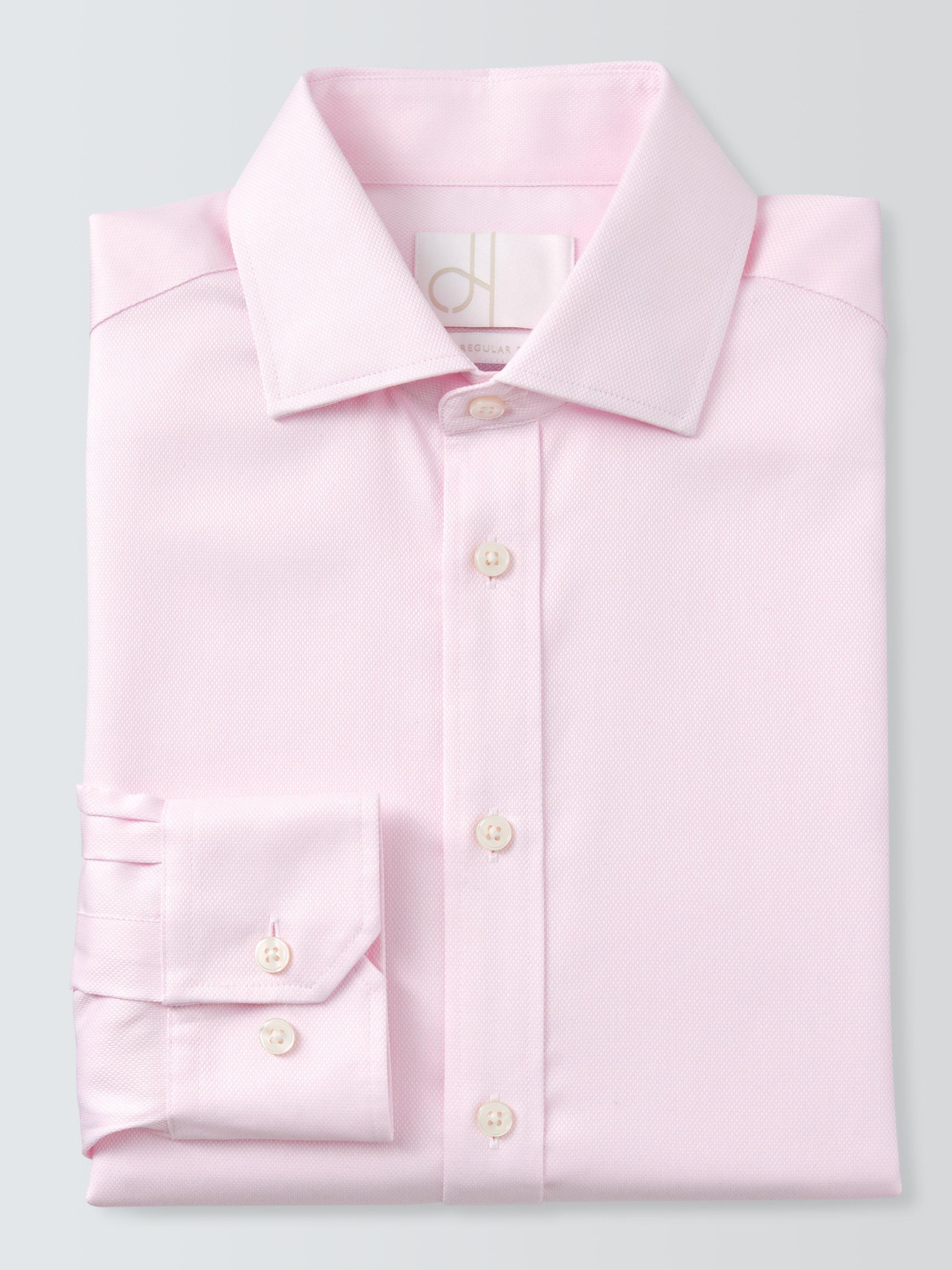 Product image 6 of 7, which shows John Lewis Regular Fit Dobby Shirt, Pink, 15R