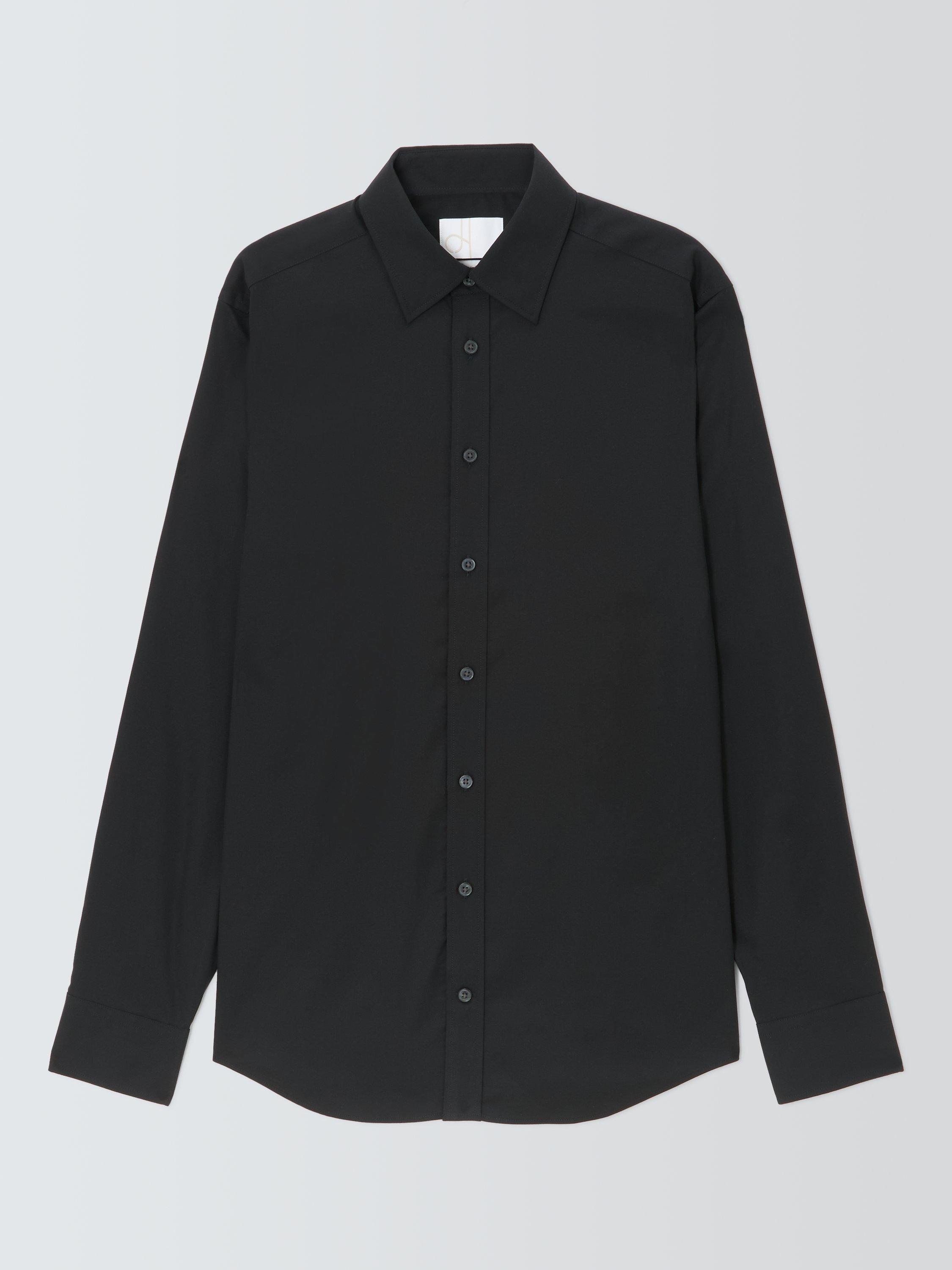 Product image 4 of 7, which shows John Lewis Slim Fit Cotton Shirt, Black, 14.5/R