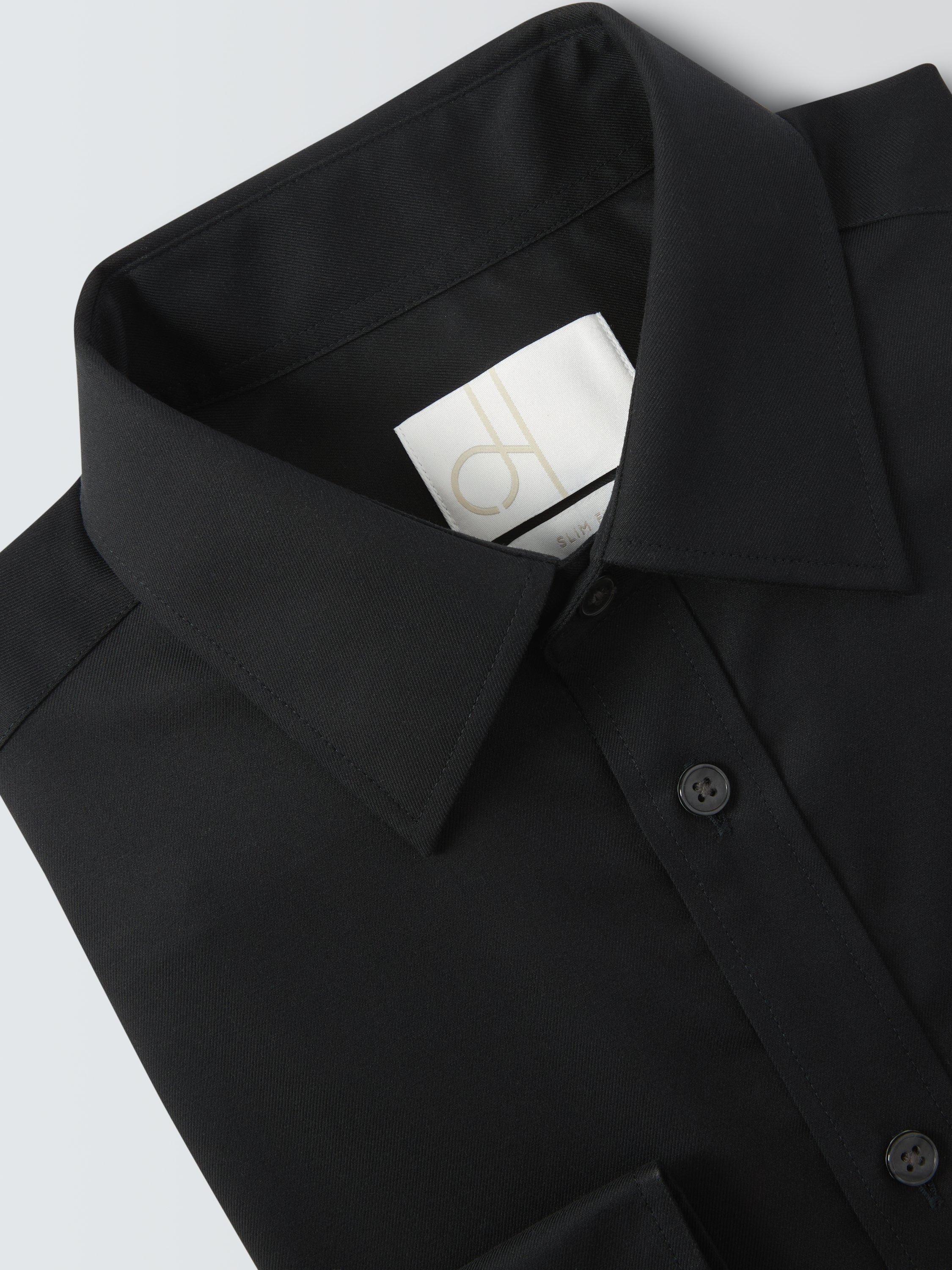 Product image 7 of 7, which shows John Lewis Slim Fit Cotton Shirt, Black, 14.5/R
