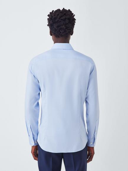 John Lewis Slim Fit Twill Shirt - view 2, Blue