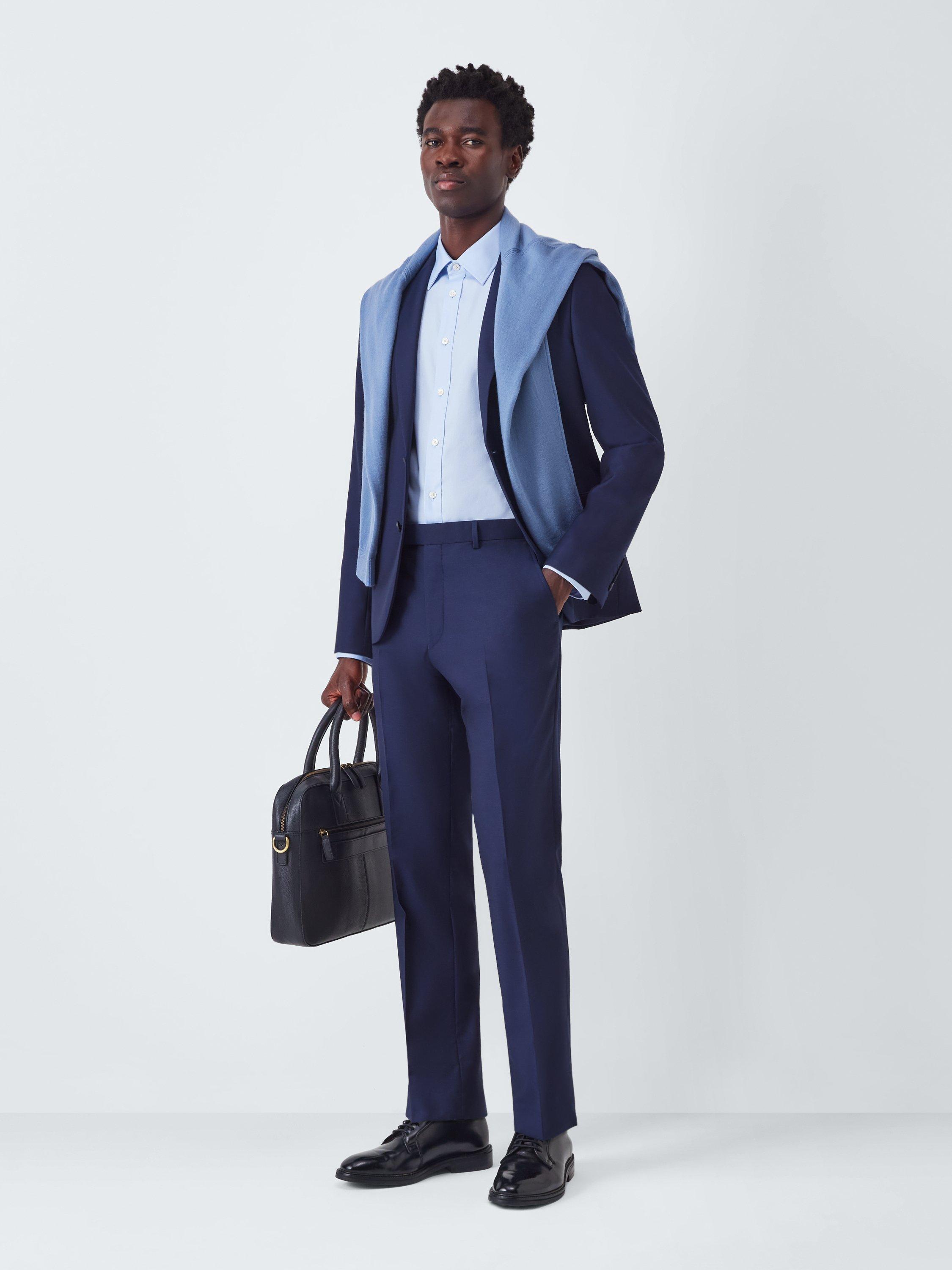 Product image 3 of 8, which shows John Lewis Slim Fit Twill Shirt, Blue, 14.5R