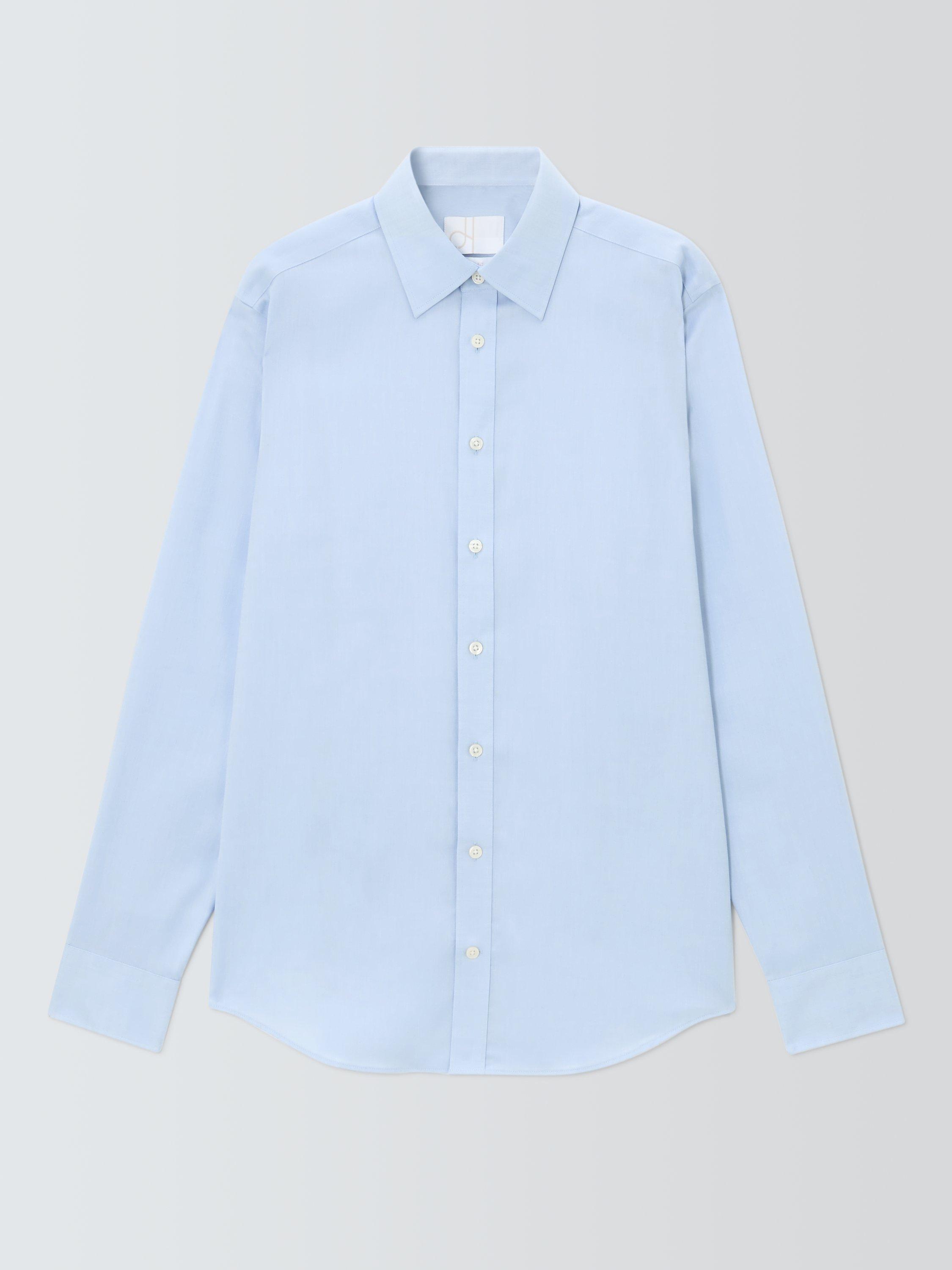Product image 4 of 8, which shows John Lewis Slim Fit Twill Shirt, Blue, 14.5R