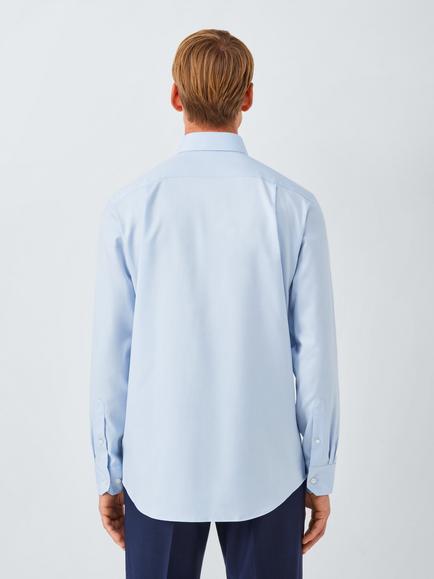 John Lewis Tailored Fit Twill Shirt - view 2, Blue