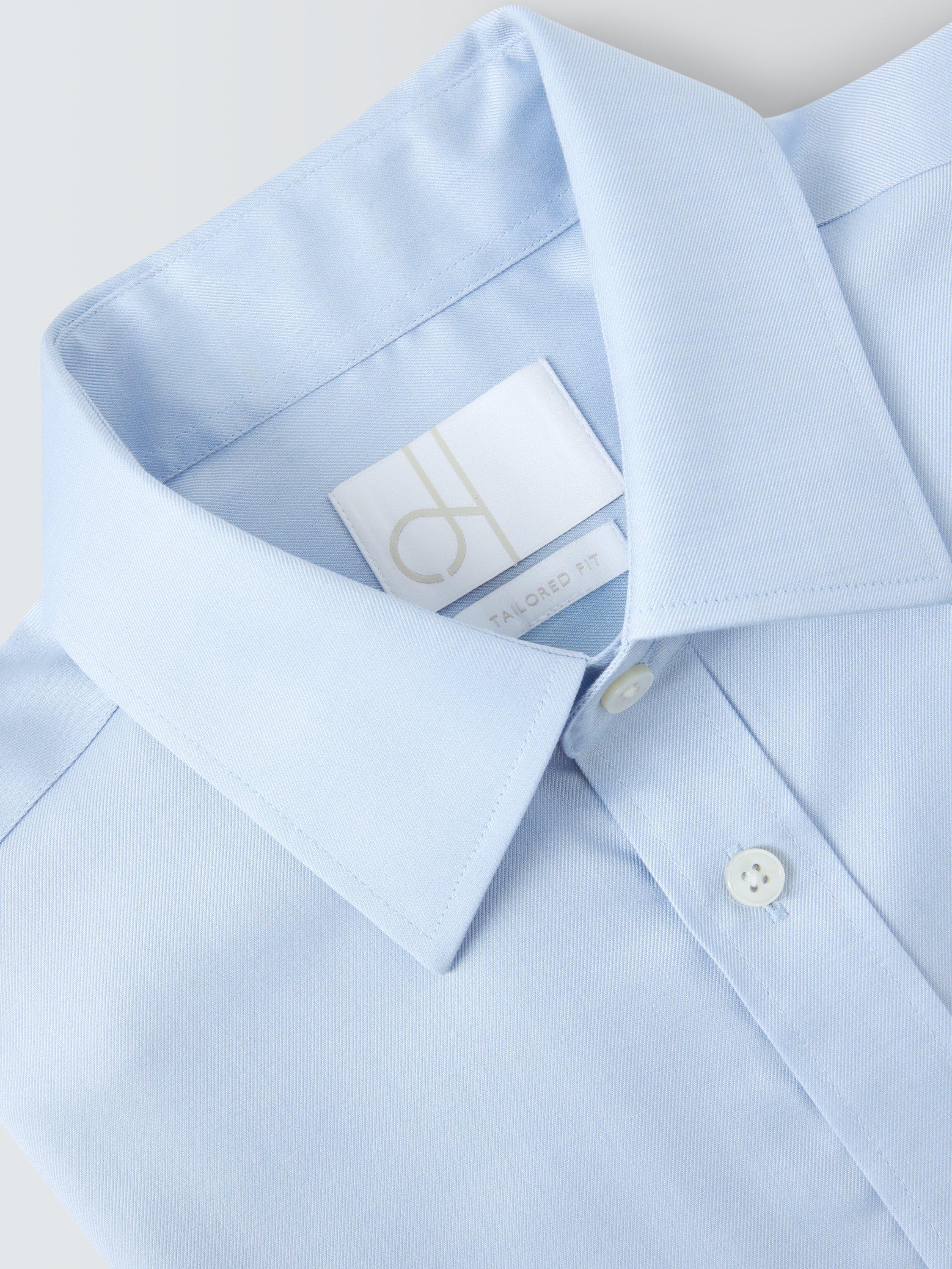 Product image 7 of 7, which shows John Lewis Tailored Fit Twill Shirt, Blue, 15R