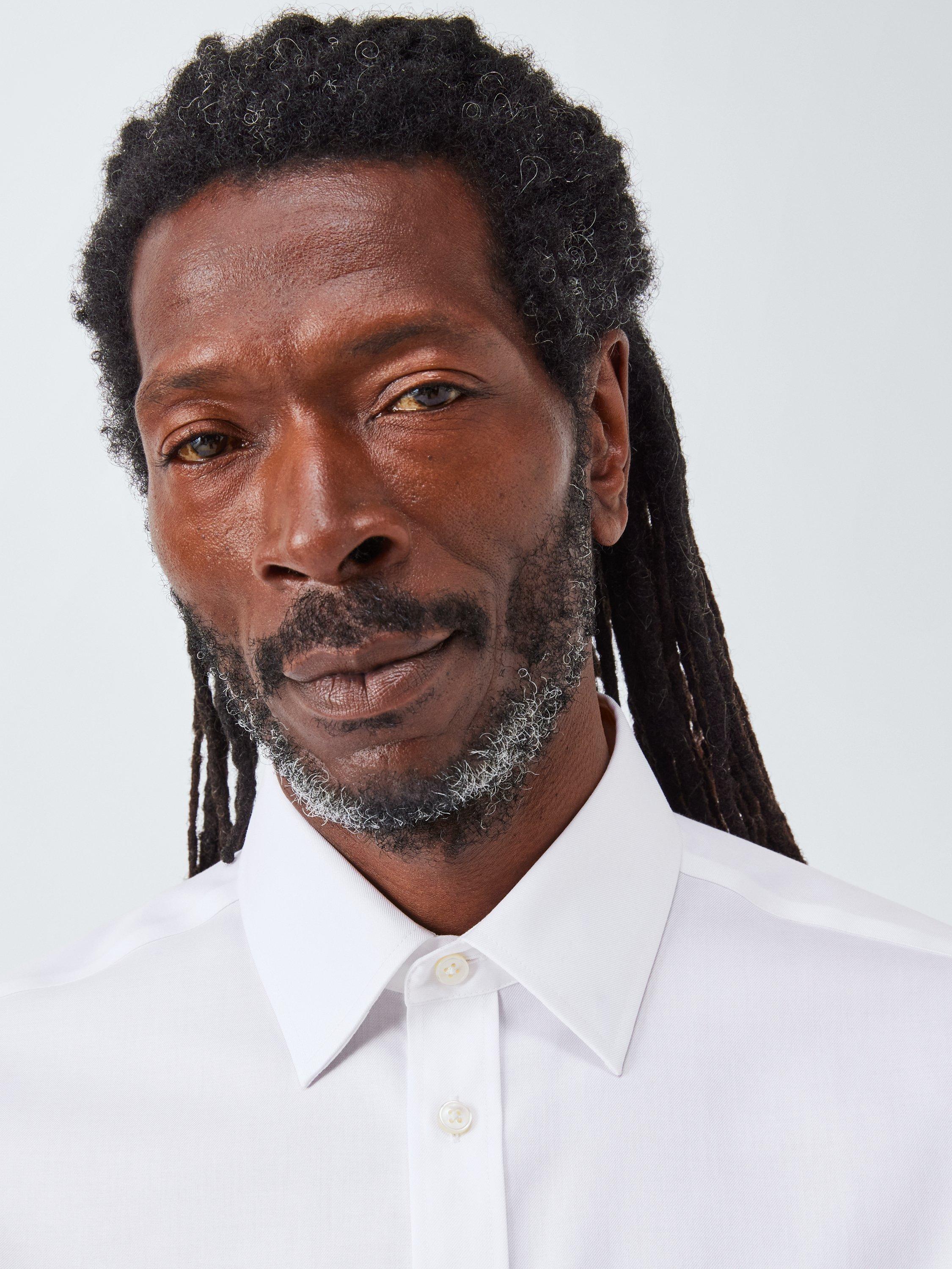 Product image 5 of 6, which shows John Lewis Tailored Fit Twill Shirt, White, 15R