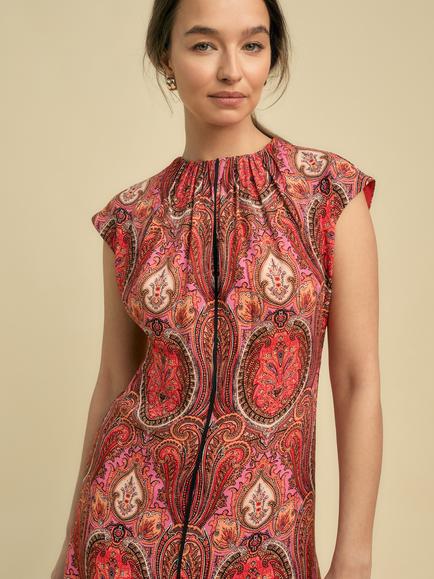 FLORERE Paisley Tie Back Top, Multi - view 2, Multi