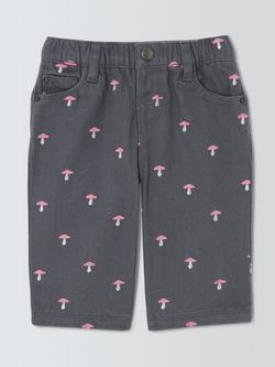 John Lewis Baby Cotton Mushroom Jeans, Brown, Brown