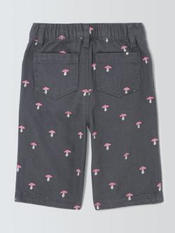 John Lewis Baby Cotton Mushroom Jeans, Brown - view 2, Brown