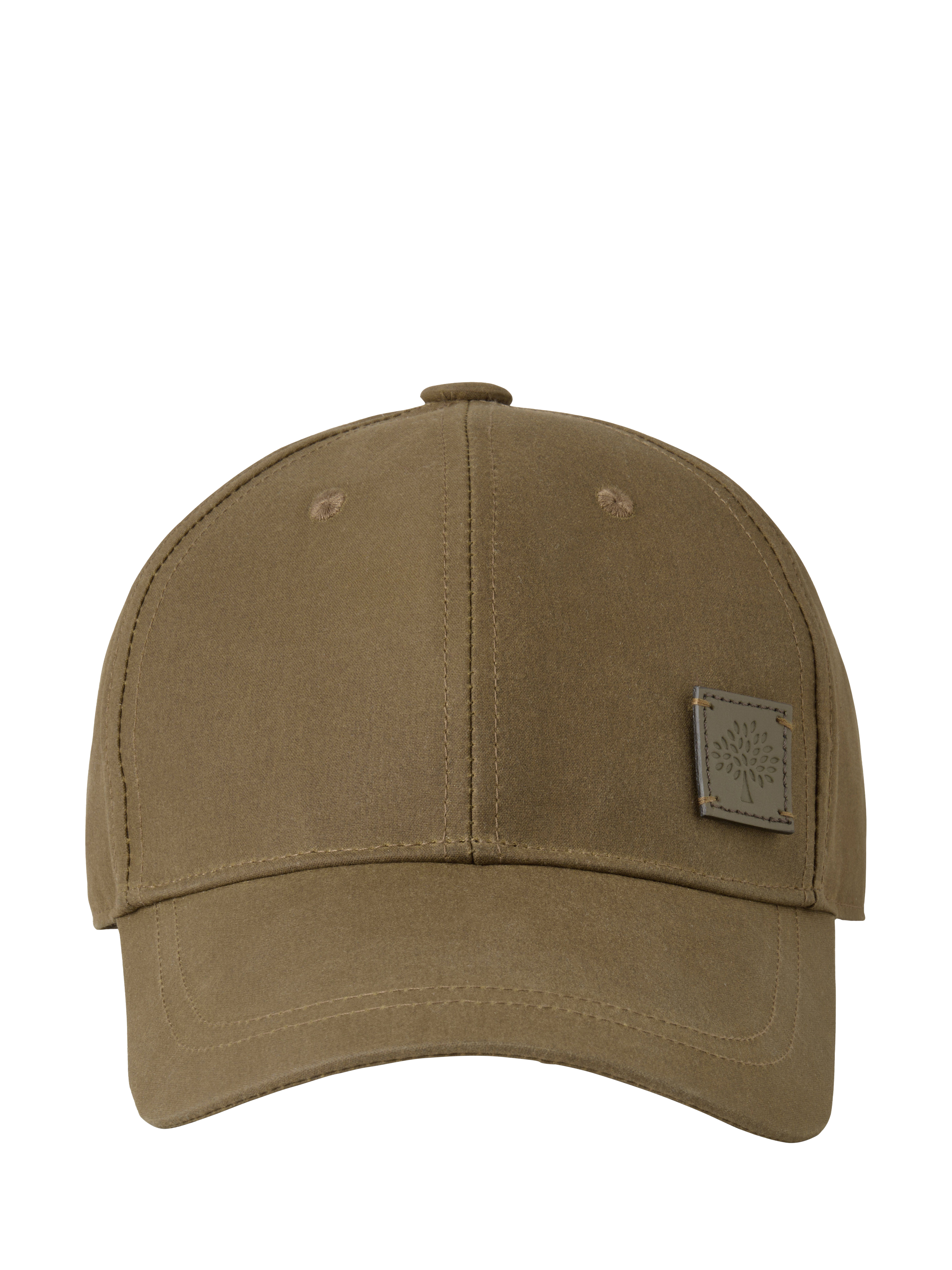 Product image 1 of 5, which shows Mulberry Waxed Cotton Baseball Cap, Dark Moss, XS-S