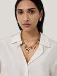Jigsaw Semi Precious Charm Necklace, Multi
