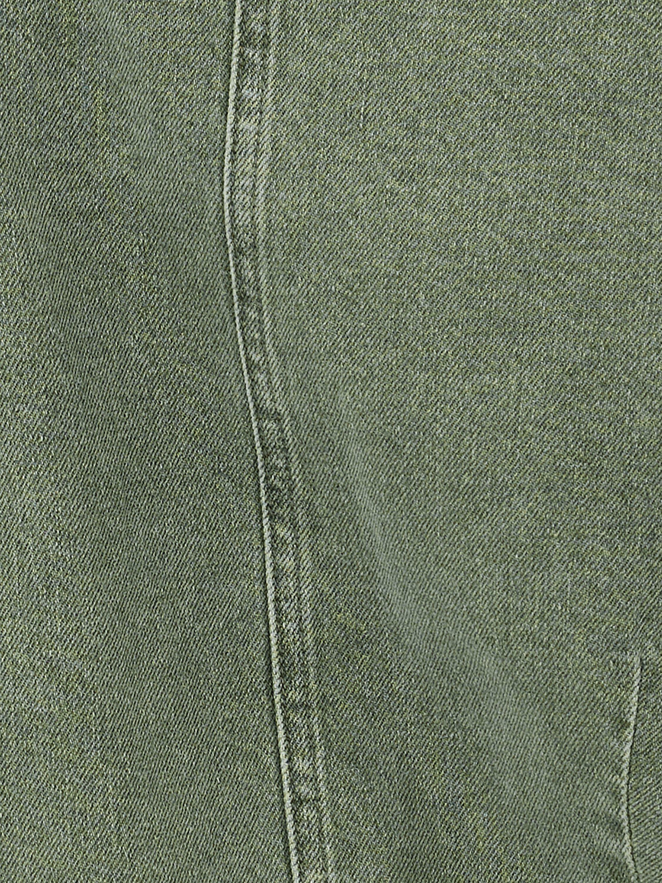 Product image 7 of 7, which shows Jigsaw Cooper Cropped Denim Jacket, Light Green, 12