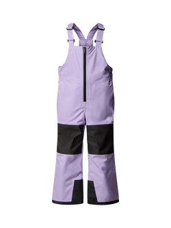 The North Face Kids' Insulated Freedom Ski Bib, Lite Lilac, Lite Lilac