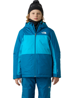 The North Face Kids' Freedom Insulated Hooded Ski Jacket, Dusk Blue, Dusk Blue