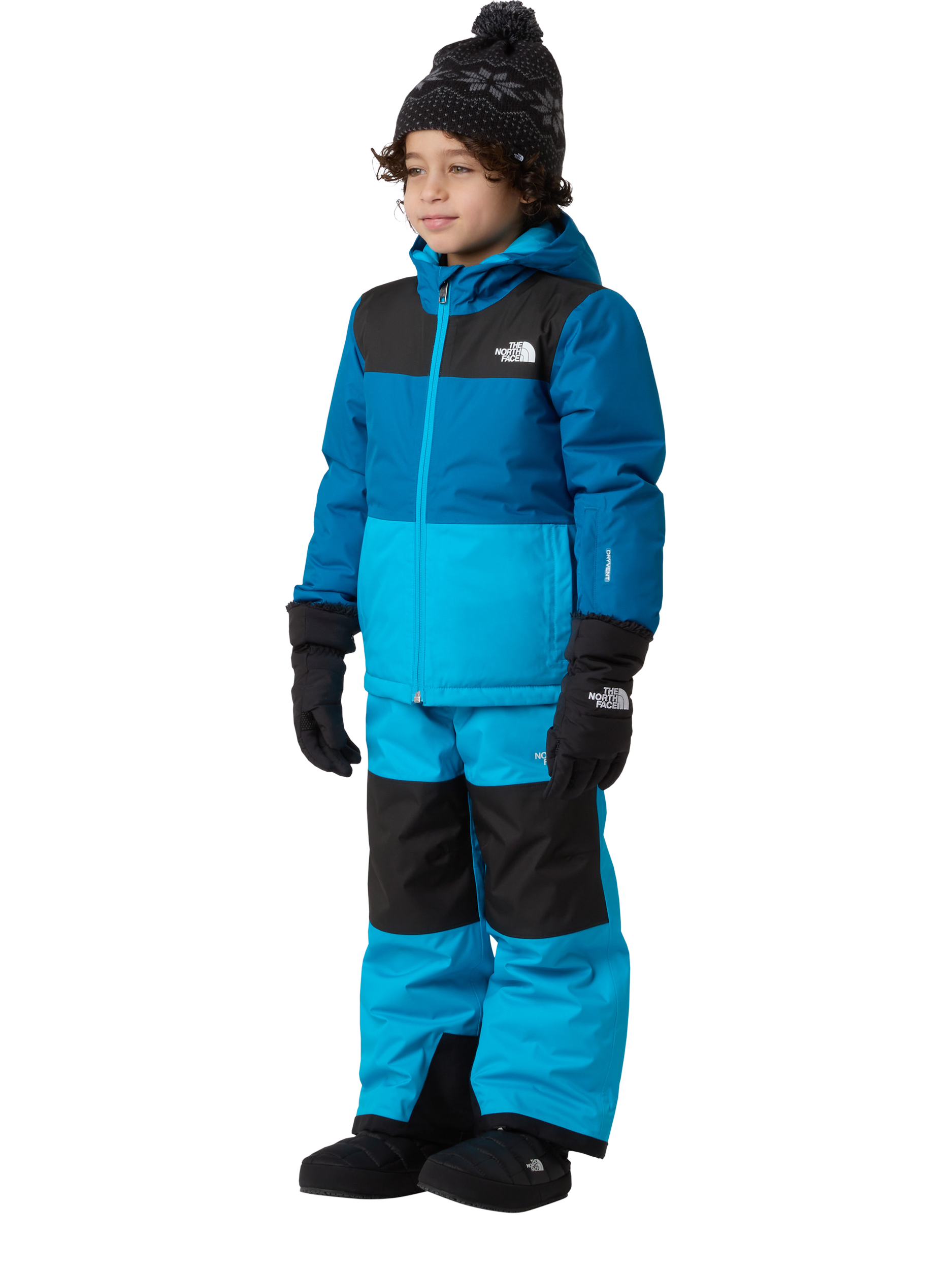 The North Face Kids' Freedom Insulated Hooded Ski Jacket, Dusk Blue