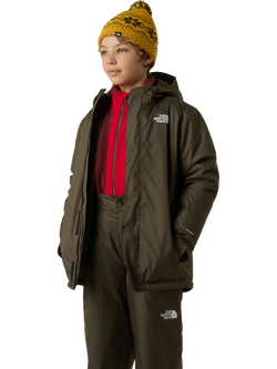 The North Face Kids' Snowquest Hooded Jacket, Taupe Green, Taupe Green