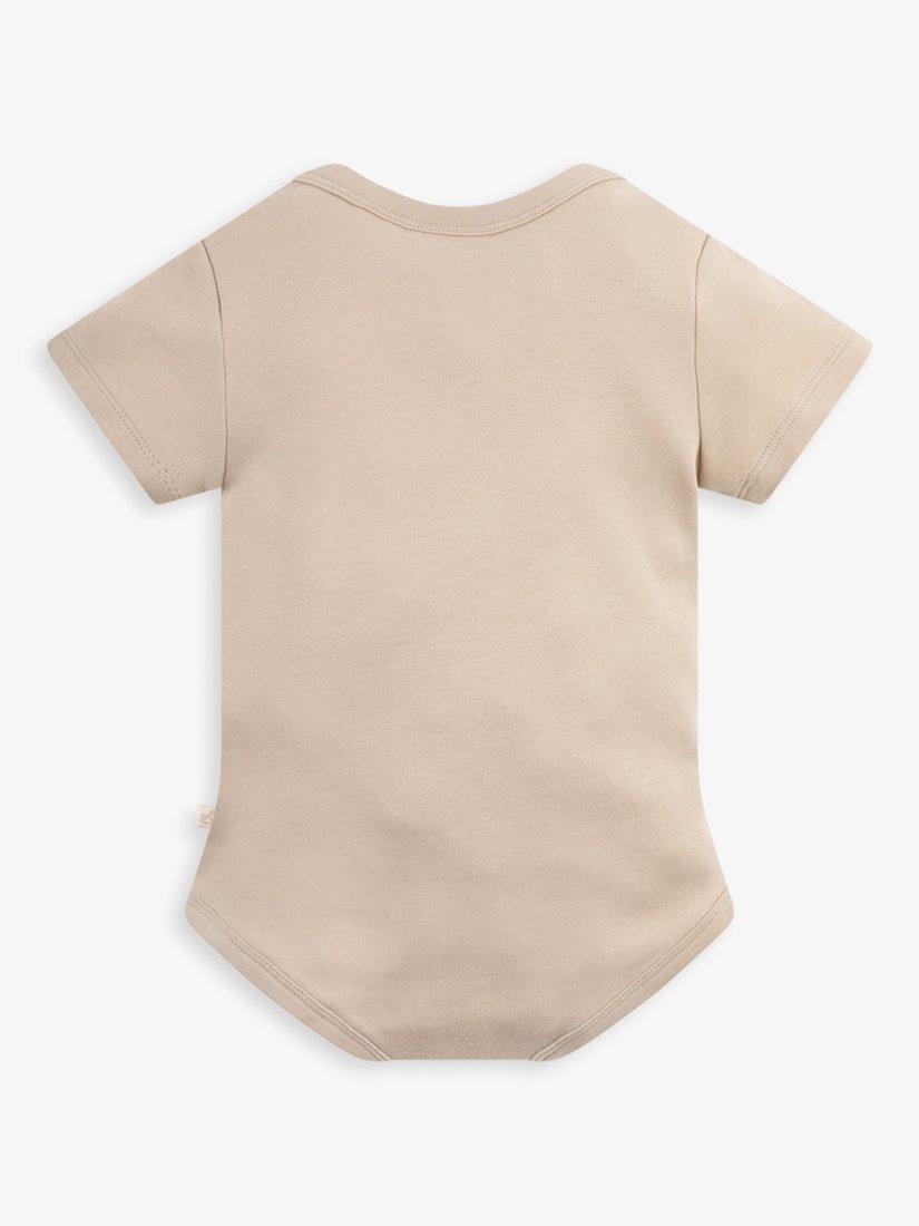 Product image 11 of 11, which shows The Little Tailor Baby Woven Dungaree and T-Shirt Set, Fawn, 0-3 months