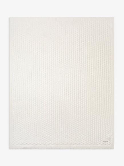 The Little Tailor Baby Cotton Pointelle Blanket - view 2, Cream