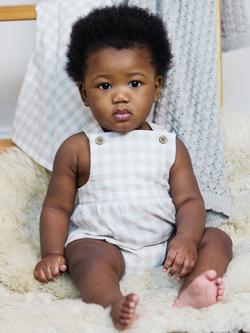 The Little Tailor Baby Woven Shorty Romper, Fawn, Fawn