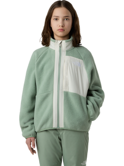 The North Face Kids' Yumiori Full Zip Jacket, Moss/White, Moss/White