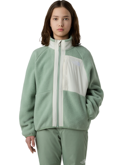 The North Face Kids' Yumiori Full Zip Jacket, Moss/White, Moss/White