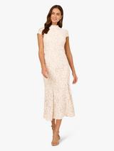 Phase Eight Annika Tapework Lace Dress, Pale Pink
