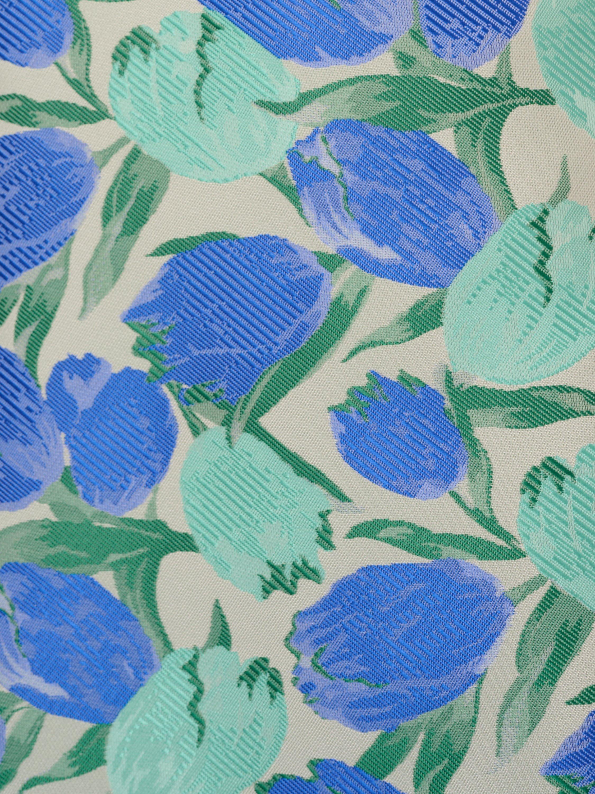 Product image 6 of 6, which shows Adrianna Papell Floral Jacquard Dress, Blue/Green, 6