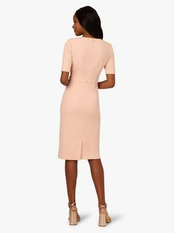 Adrianna Papell Mini Bow Front Sheath Dress, Blush - view 2, Blush
