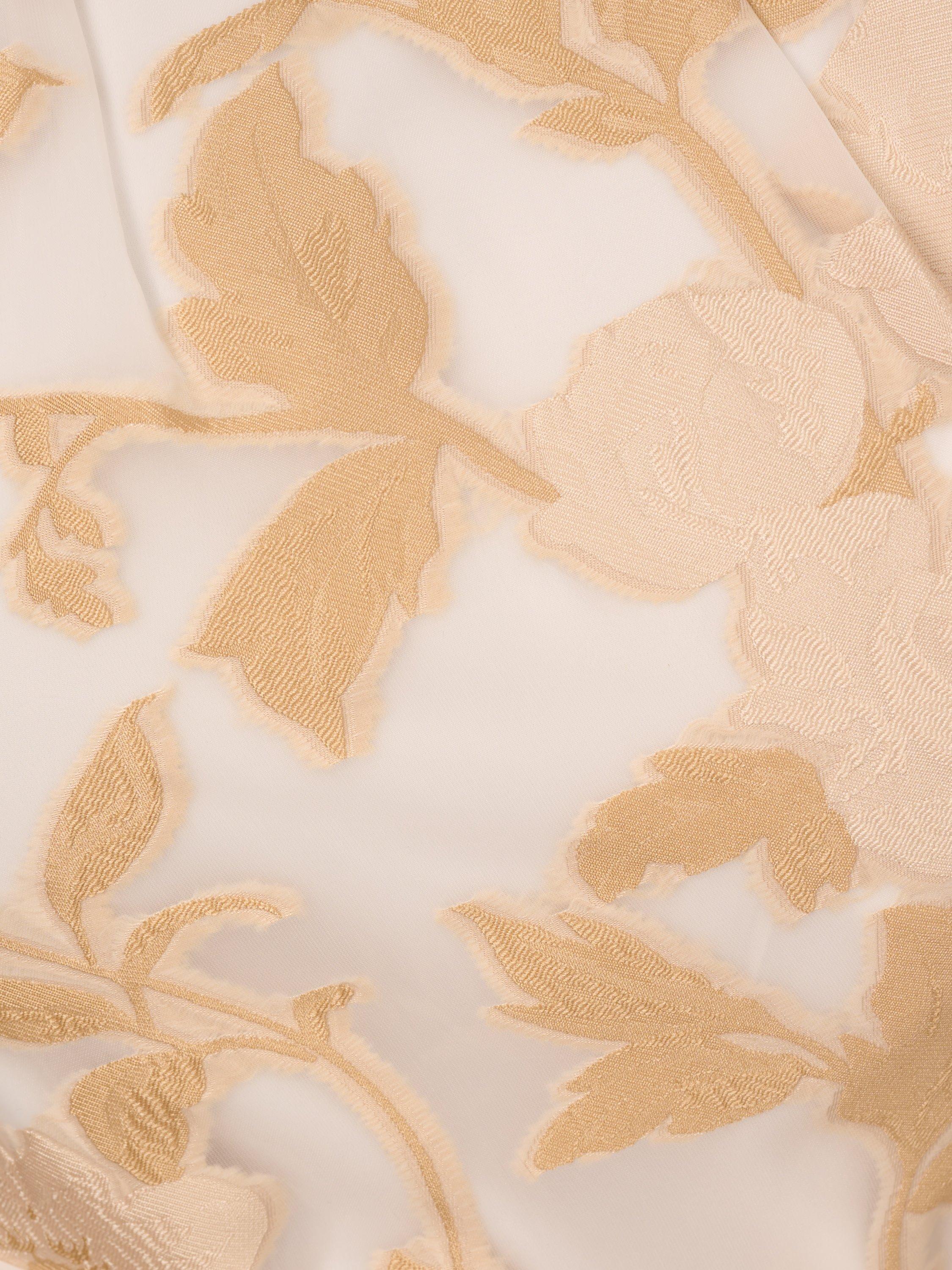 Product image 6 of 6, which shows Adrianna Papell Organza Jacquard High Low Dress, Champagne/Ivory, 6