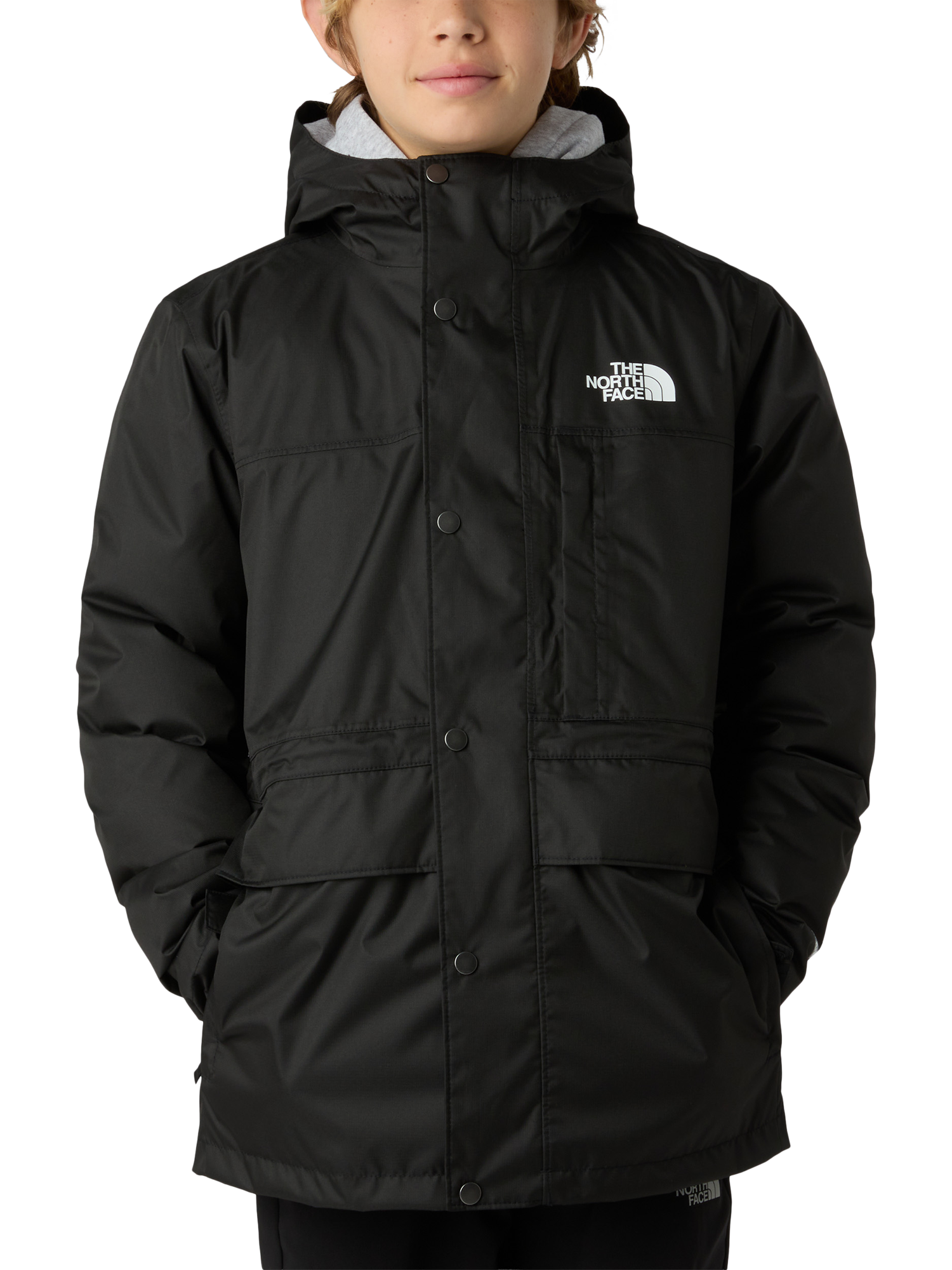 Product image 3 of 7, which shows The North Face Kids' Triclimate 3-in-1 Hooded Jacket , Black, XS